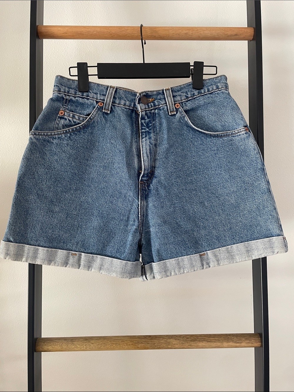 Vintage Orange Tab Levis 37954 Blue Jean Shorts Women's Sz 7